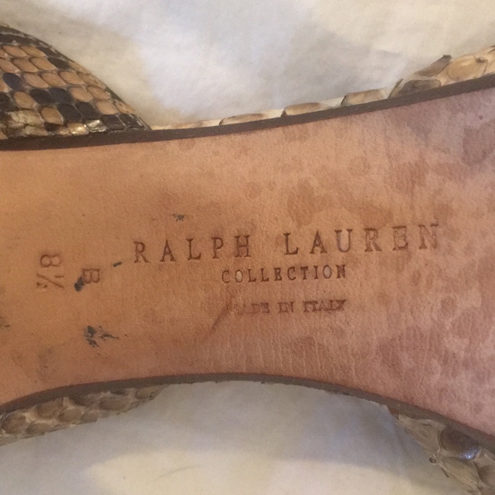Ralph Lauren Collection Python Heels Size 8.5 - image 6